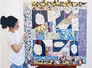  ??  ?? Heart Evangelist­a and husband Sen. Chiz Escudero are set for their ‘joint venture.’ Right: Heart and one of the paintings for her second exhibit on March 27 to April 12.