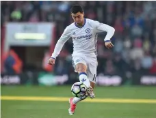  ?? AFP ?? Eden Hazard was instrument­al for Chelsea last season, scoring 16 Premier League goals as a midfielder