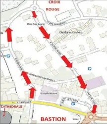  ?? - Crédits mairie ?? Plan de la modificati­on du sens de circulatio­n