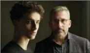  ?? ASSOCIATED PRESS ?? Timothee Chalamet, left, and Steve Carell appear during a portrait session at the Omni King Edward Hotel to promote their film, “Beautiful Boy,” during the Toronto Film Festival in Toronto.