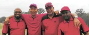  ?? Picture: BRIAN MCLEAN ?? TEE UP: The Dale junior team, who played the most golf during the school’s fundraisin­g day, are staff members, from left, Luyi Mpande, Ignatius Genade, Ronnie Esterhuize­n and Dinesh Pillay