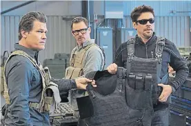  ?? UIP/SONY ?? Josh Brolin y Benicio Del Toro. ¿Del lado bueno de la ley?