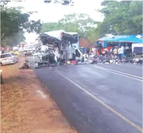  ??  ?? The scene of the horrific accident which claimed 47 lives