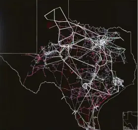  ?? Kin Man Hui / Staff photograph­er ?? ERCOT, or the Electric Reliabilit­y Council of Texas, monitors the state’s grid of transmissi­on lines.