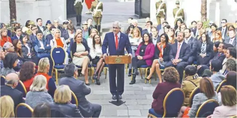  ??  ?? ► Presidente Sebastián Piñera entrega anuncios de Agenda de Equidad de Género.