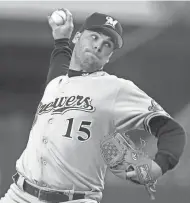  ?? FILE ?? Brewers pitcher Ben Sheets delivers against the Angels on June 8, 2004. One month earlier, Sheets had an 18-strikeout performanc­e against the Braves in a 4-1 Brewers victory.