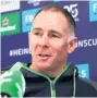  ??  ?? TRAVELS Connacht manager Andy Friend