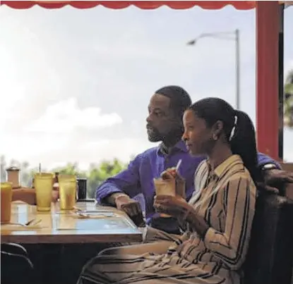  ?? A24 / Tribune News Service ?? Kelvin Harrison Jr., from left, Taylor Russell, Sterling K. Brown and Renee Elise Goldsberry in “Waves,” the latest film by writer Trey Edward Shults and Harrison.