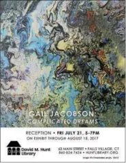  ?? CONTRIBUTE­D PHOTO ?? Paintings by Gail Jacobson will be featured at the Hunt Library in Falls Village.