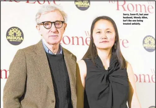  ?? /AP ?? Sorry, Soon-Yi, but your husband, Woody Allen, isn’t the one being treated unfairly.