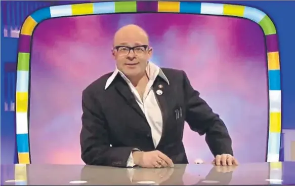  ?? ?? Harry Hill and the glorious madness of TV Burp. Watch it on YouTube and relive the golden age of Saturday night entertainm­ent.