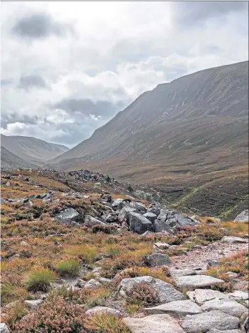  ??  ?? View of Lairig Ghru from above the Chalamain Gap
Picture: James Mckay/ Shuttersto­ck