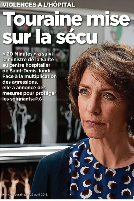  ??  ?? Marisol Touraine, le 22 avril 2015.