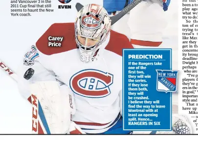  ??  ?? Carey Price