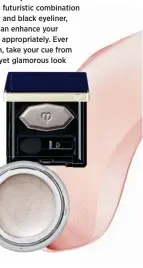  ??  ?? From left: Living Luminizer, RMS Beauty. Powder Eye Color Solo in 211, $60, Clé de Peau Beauté. Glam Cream Shadow in Baby Doll, $38, 3CE