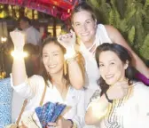  ?? ?? (From left) Mia Gonzalez of Toni & Guy, Sofia Zobel de Ayala, and Ana Lorenzana de Ocampo of Wildflour