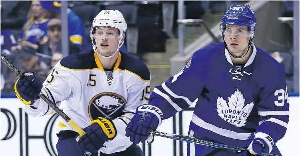  ?? DAVE ABEL ?? Buffalo Sabres star Jack Eichel may be buddies with Auston Matthews, but when it comes to the Leafs, Eichel says, “We don’t like them. They don’t like us.”