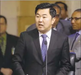  ?? Genaro Molina Los Angeles Times ?? L.A. COUNCILMAN David Ryu said his campaign was adhering to his pledge to clamp down on developer money but that some donations had escaped its notice.