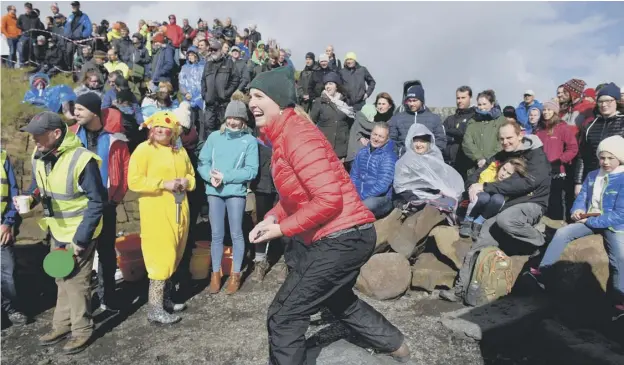  ??  ?? 0 The quarry on Easdale, a scheduled ancient monument, is the home of the World Stone Skimming Championsh­ips and islanders are hoping to buy the site