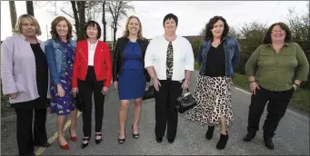  ?? Photo by John Reidy ?? Locals on their way on foot to the fashion show at Ó Riada’s Bar and Restaurant on Friday evening: Ellen Clifford, Joan Wharton, Mary Reidy, Teresa Gilroy, Doreen Brosnan, Margaret Fitzgerald and Annette Doyle.