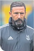  ??  ?? Aberdeen boss Derek Mcinnes