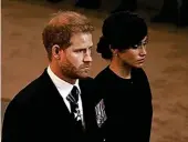  ?? GTRES ?? Harry y Meghan en el entierro.