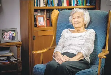  ?? JARROD VALLIERE U-T ?? Natalie Berndes, who may be one of the oldest living San Diego State graduates, will celebrate her 106th birthday on Saturday.