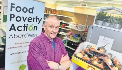  ??  ?? EMERGENCY: Food banks in Aberdeen are desperate for donations as the number of those in need increases