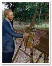  ?? ?? ◀ The augmented reality version of Van Gogh shows visitors how the artist created his masterpiec­es