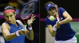  ?? (Photos AFP) ?? Garcia et Cornet rejouent un second simple aujourd’hui.