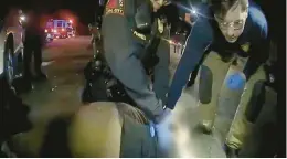  ?? CITY OF RALEIGH ?? This screengrab shows the arrest in Raleigh of Darryl Tyree Williams, who died after being stunned repeatedly with Tasers on Jan. 17.