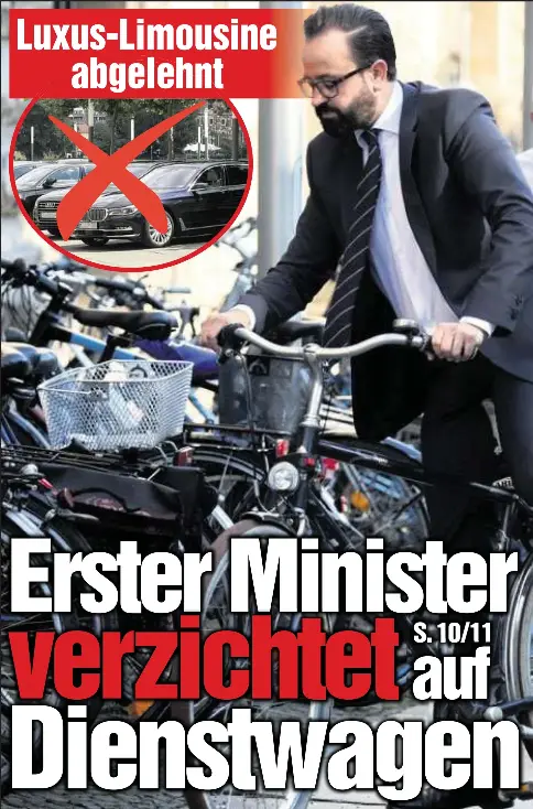 Erster Minister Verzichtet Auf Dienstwagen Pressreader