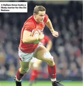  ??  ?? > Hallam Amos looks a likely starter for the Six Nations