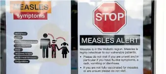  ??  ?? There’s ‘‘no credible pathway’’ for measles to get into Aotearoa, Waikato DHB medical officer of health Dr Richard Hoskins said.