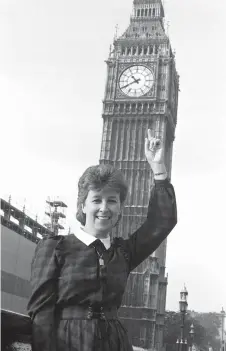  ?? ?? Alison Boak adjusted Big Ben in 1982. Ref:134999-2