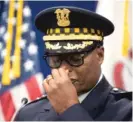  ?? PAT NABONG/SUN-TIMES ?? Police Supt. David Brown announces the death of Deputy Chief Dion Boyd at a news conference Tuesday.