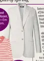  ??  ?? Oversized Summer Blazer, £249, Me + Em (Meandem. com)