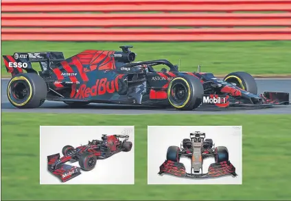  ?? FOTO: RED BULL ?? Max Verstappen se montó en el nuevo RB15 en el ‘filming day’ en Silverston­e Cambio radical y temporal en su decoración