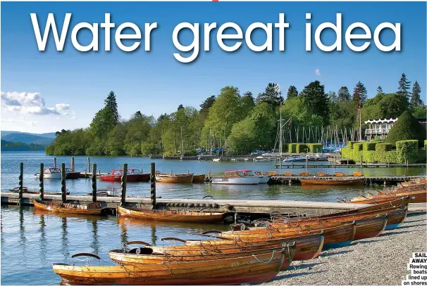  ??  ?? SAIL AWAY Rowing boats lined up on shores