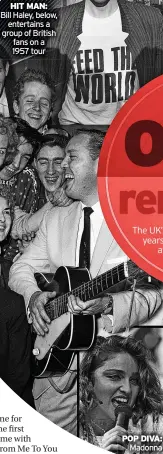  ?? ?? HIT MAN: Bill Haley, below, entertains a group of British fans on a 1957 tour
POP DIVA: Madonna