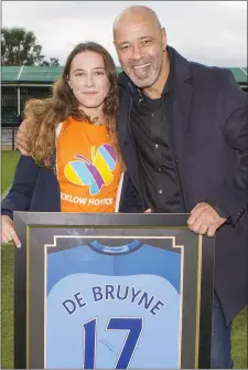  ??  ?? Paul McGrath with Elle Jenkinson.