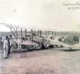  ?? CORTESÍA: ARCHIVO HISTÓRICO DE APIZACO ?? “El calcetín eterno” fue nombre de una de las avionetas