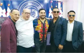  ?? FUENTE EXTERNA ?? Luis Segura, Víctor Víctor, El Chaval, Raulín Rodríguez y Kiko Rodríguez.