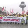  ?? FOTO: ACTION PRESS ?? Das Sicherheit­spersonal streikte auch in Hannover.