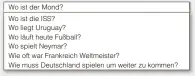  ?? Grafik: Nina Emering ?? Fragen über Fragen – in der Google-suchmaske.