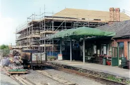  ?? DAVID MITCHELL ?? Wharf station was substantia­lly redevelope­d and expanded from the simple building inherited in 1951. Pictured in 2004, this view shows work in progress.