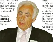  ?? PHOTO: PA ?? “Israel a shining example”: Steen