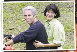  ?? ?? Ghislaine Maxwell (above with Jeffrey Epstein and right, in 2003) is to be sentenced Tuesday for her role as Epstein’s madam.