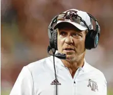  ?? Godofredo A. Vasquez / Staff photograph­er ?? Texas A&amp;M coach Jimbo Fisher finally got to see his new team in action against Northweste­rn State.