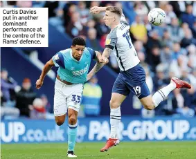  ?? ?? Curtis Davies put in another dominant performanc­e at the centre of the Rams’ defence.